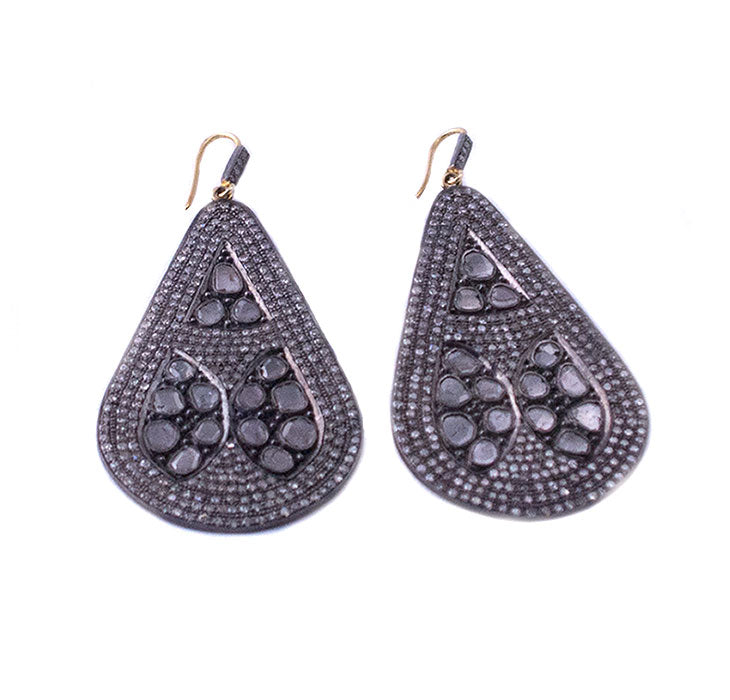 Tear Drop Slice Earrings