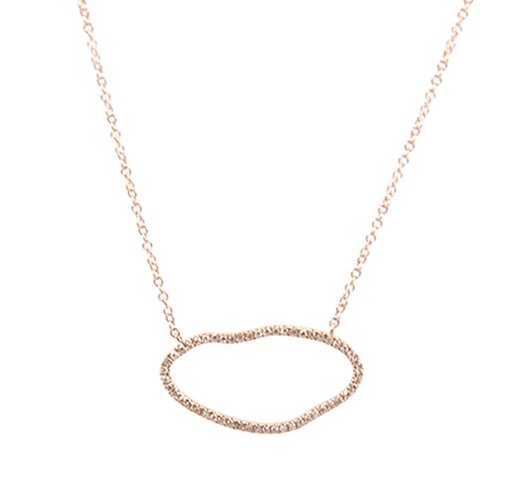 Organic Shaped Diamond Necklace